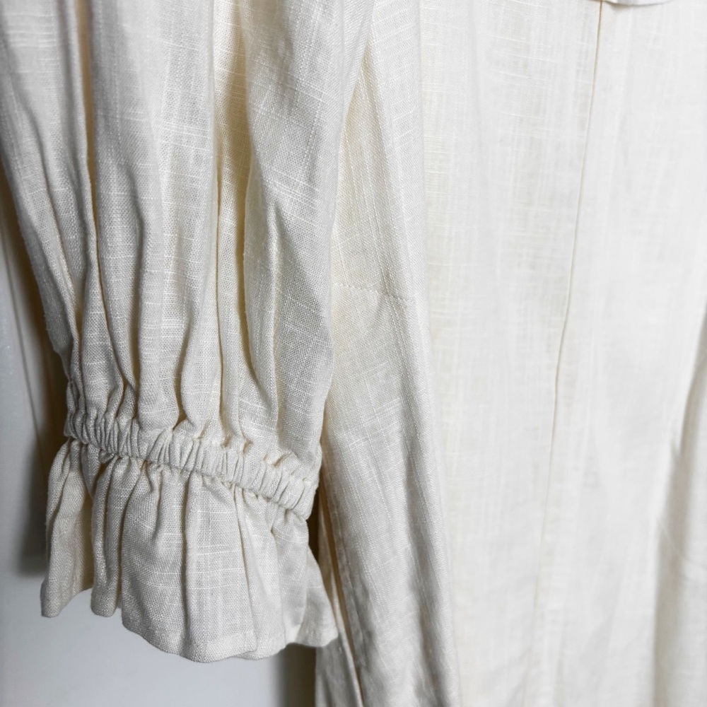 Anthropologie Porridge Ivory Ruffle Long Sleeve Dress - Picture 7 of 13